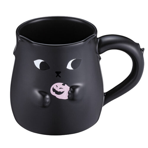 黑貓粉南瓜馬克杯